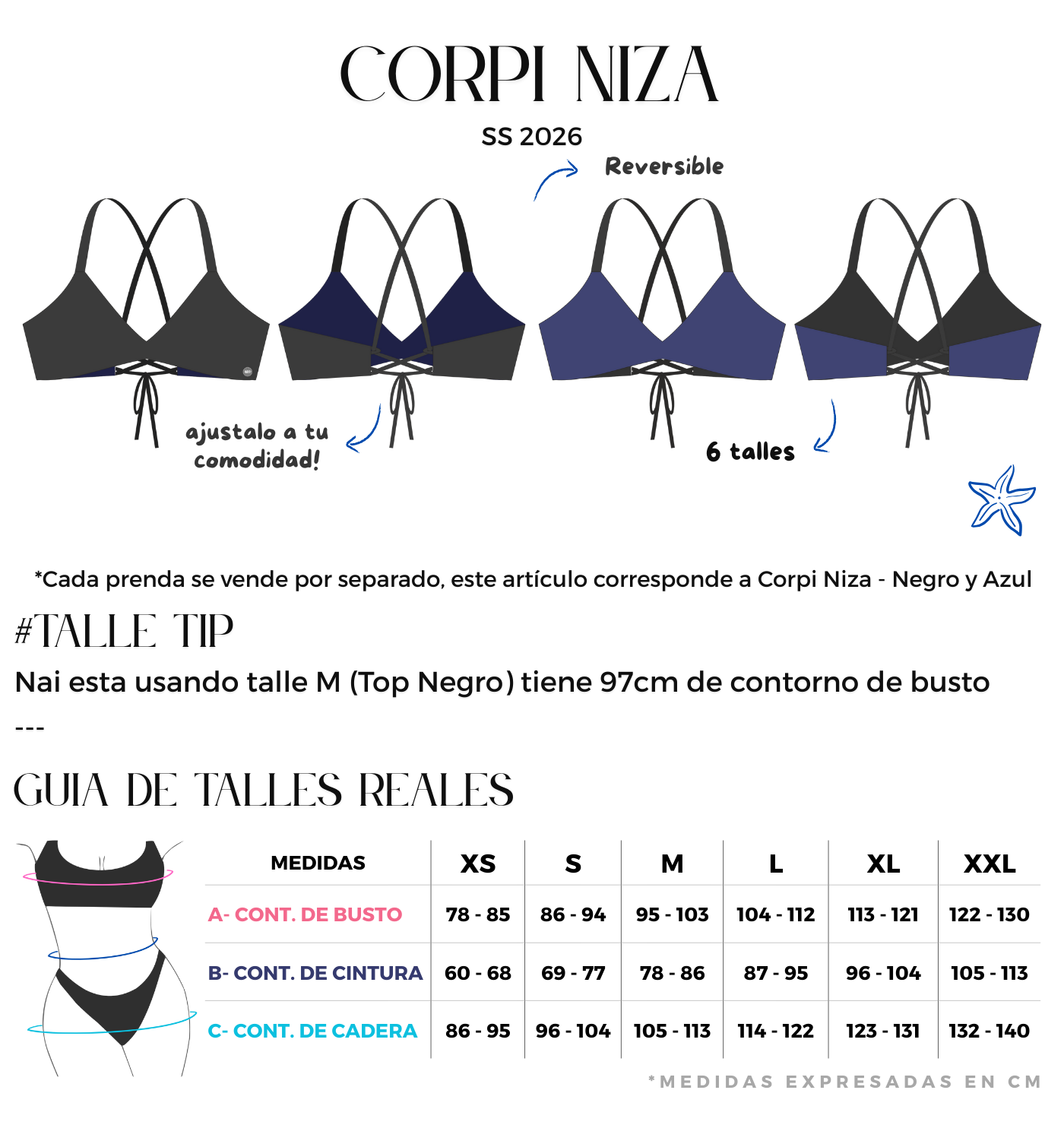 Corpi para atar modelo Niza